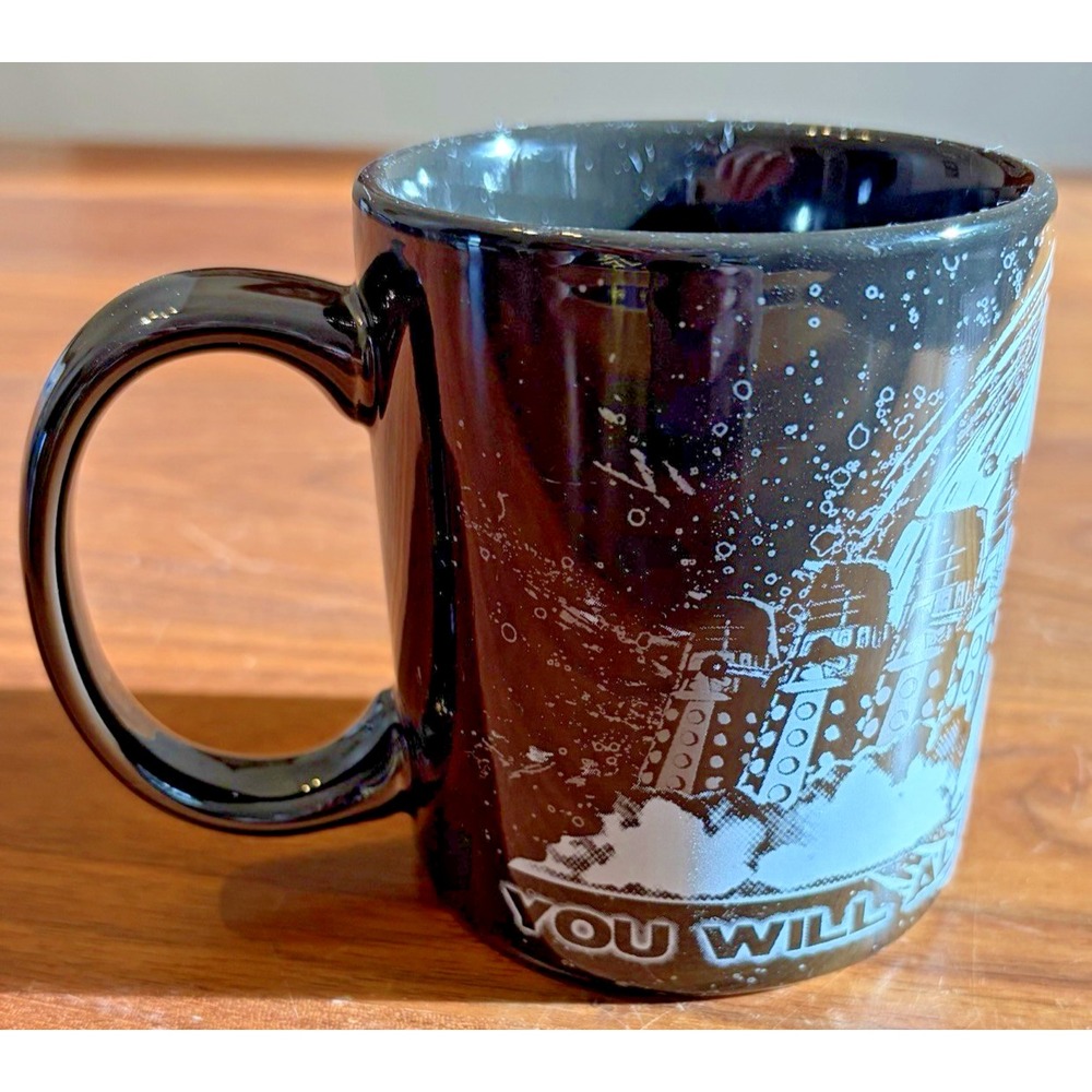 Dr. Who You Will All Be Exterminated Dalek Coffee Mug Wesco Black White Sci-Fi